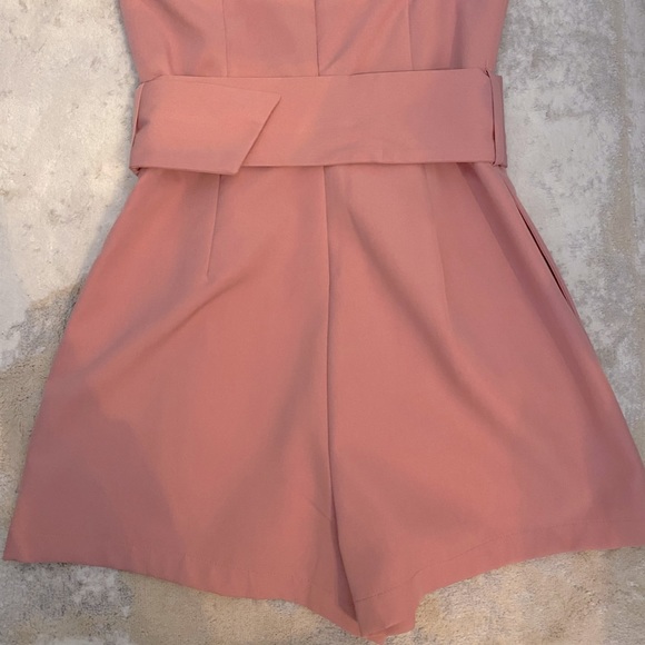 IDEM DITTO Pink Belted Romper - Picture 2 of 5